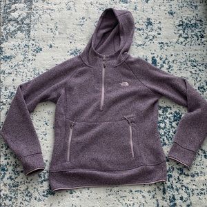 Women’s purple North Face sweatshirt/hoodie